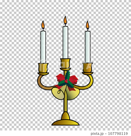 聖誕燭台圖 107798119