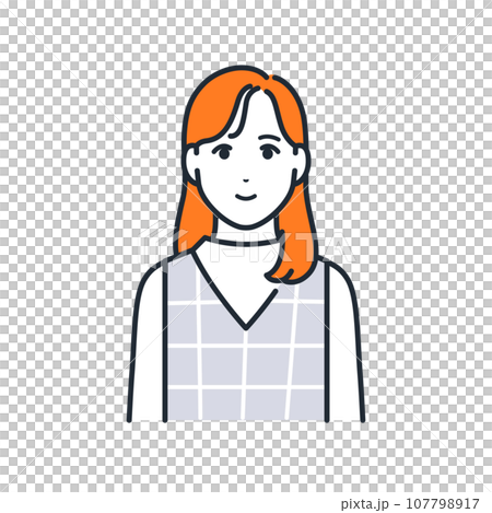 若い女性のシンプルなアバターアイコンのベクターイラスト素材 若い女性のシンプルなアバターアイコンのベクターイラスト素材 107798917