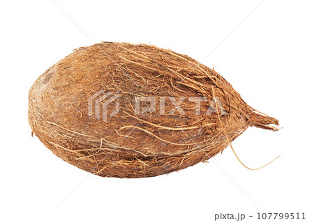 Whole coconut isolated on white background. Full depth of field. Whole coconut isolated on white background. Full depth of field. 107799511