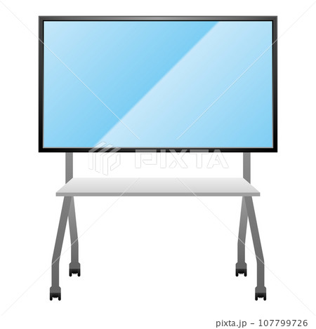シンプルなイラスト_電子黒板,大型モニタ,大型ディスプレイ,ディスプレイスタンド シンプルなイラスト_電子黒板,大型モニタ,大型ディスプレイ,ディスプレイスタンド 107799726