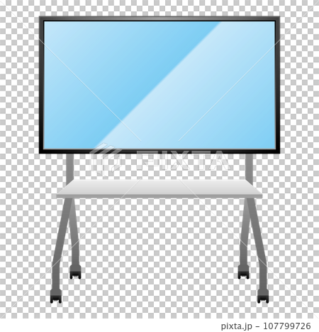 シンプルなイラスト_電子黒板,大型モニタ,大型ディスプレイ,ディスプレイスタンド シンプルなイラスト_電子黒板,大型モニタ,大型ディスプレイ,ディスプレイスタンド 107799726