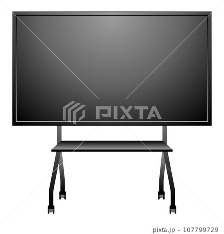 シンプルなイラスト_電子黒板,大型モニタ,大型ディスプレイ,ディスプレイスタンド 107799729