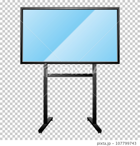 シンプルなイラスト_モニタ,大型モニタ,大型ディスプレイ,ディスプレイスタンドのイラスト素材 [107799743] - PIXTA