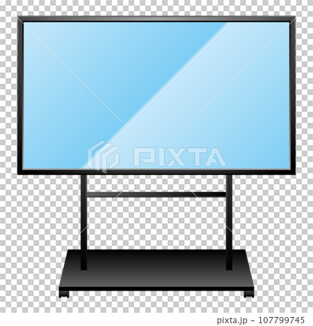 Simple illustration_monitor, large monitor, large display, display stand 107799745