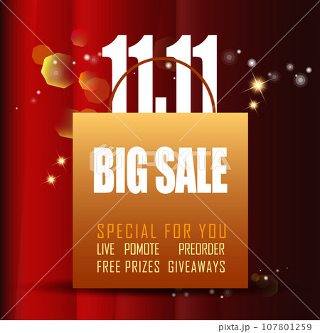 November 11 Singles Day Sale. Single Day Abstract. Vector and Illustration, EPS10. November 11 Singles Day Sale. Single Day Abstract. Vector and Illustration, EPS10. 107801259