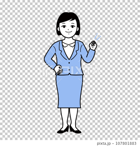 穿西裝的女人商務人士握拳 107801883