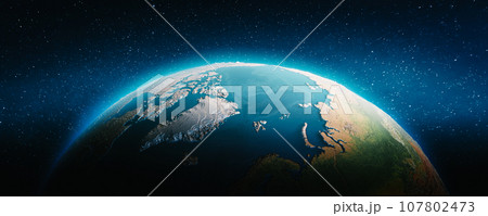 Planet Earth - Arctic map Planet Earth - Arctic map 107802473