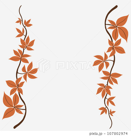 Floral ivy drawing decorative ornament flat design. 107802974
