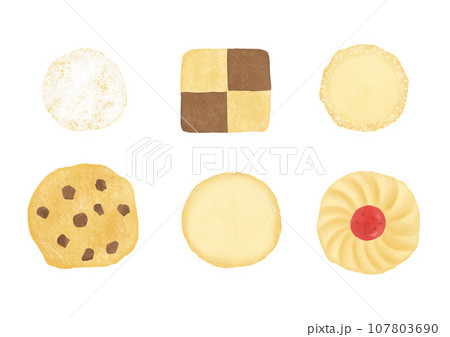 おいしそうに焼けたクッキーのイラスト 107803690