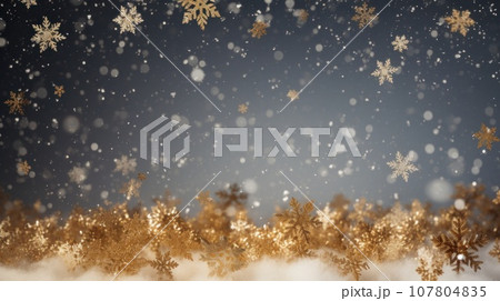 gold snowflakes with copy space gold snowflakes with copy space 107804835