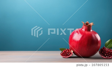 pomegranat tea with copy space 107805153