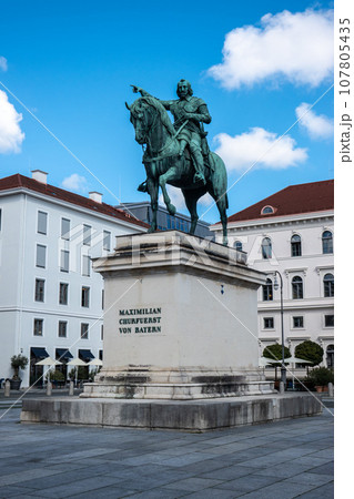 Statue of Maximilian Churfuerst Von Bayern. Wittelsbacher Square Munich, Germany 107805435