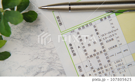 健康診断イメージ|既往歴・身体計測・血圧 健康診断イメージ|既往歴・身体計測・血圧 107805625