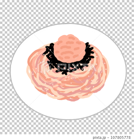 Cod roe pasta 107805778