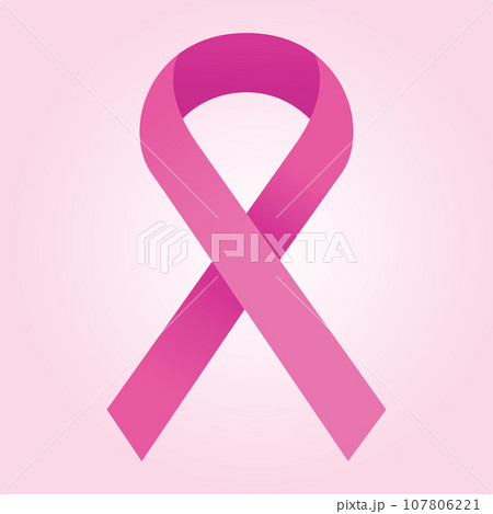 Breast cancer awareness pink ribbon. Vector pink ribbon 107806221