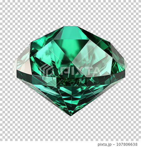 3d emerald stone isolated 3d emerald stone isolated 107806638