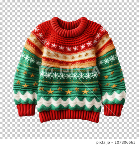 christmas funny sweater isolated 107806663