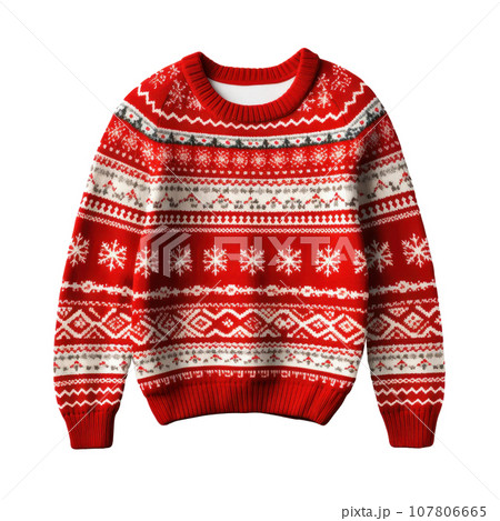 christmas funny sweater isolated 107806665