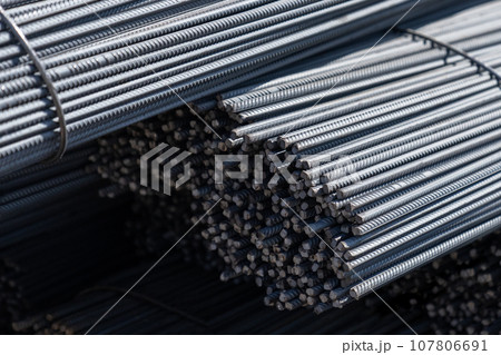 Bundle reinforcing bar. Steel reinforcement. Bundle reinforcing bar. Steel reinforcement. 107806691