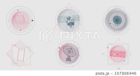 Design elements for infographic of data communication. 107806946