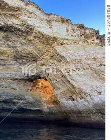 Beautiful view of Benagil Cave in Carvoeiro Algarve Portugal 107807028