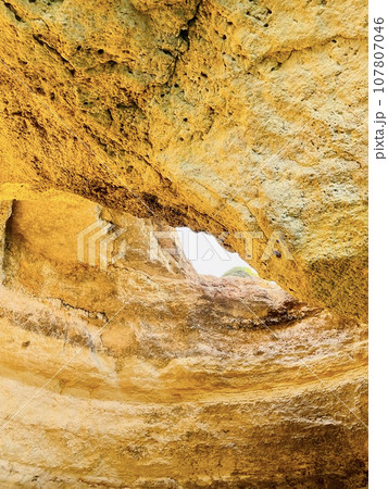 Beautiful view of Benagil Cave in Carvoeiro Algarve Portugal 107807046