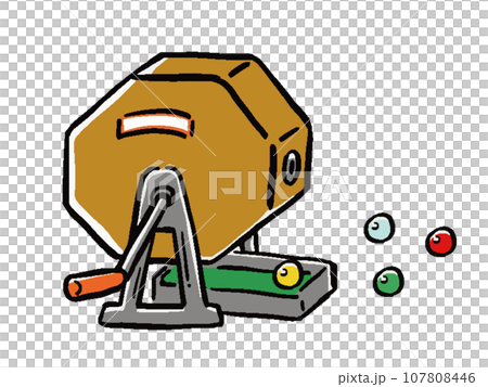 Garapon 彩券機手繪風格插畫 107808446