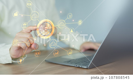 Digital transformation change management, internet of things. Technology big data and business process strategy, Financial management, smart industry. Ai technology with cloud computing. Digital transformation change management, internet of things. Technology big data and business process strategy, Financial management, smart industry. Ai technology with cloud computing. 107808545