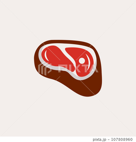 Beef Logo, Meat Steak Vector, Grill Cuisine Design, Steak Restaurant Brand Template Icon 107808960