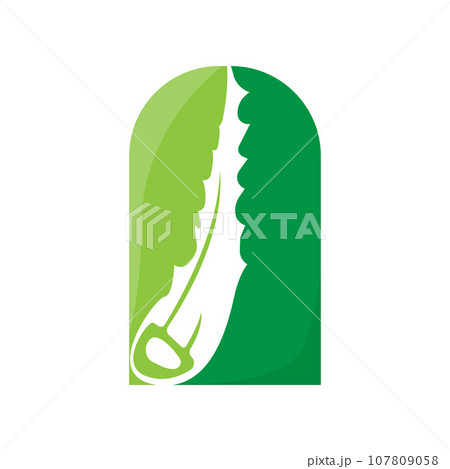 Aloe Vera Logo, Green Plant Health Design, Vector Illustration Symbol Aloe Vera Logo, Green Plant Health Design, Vector Illustration Symbol 107809058