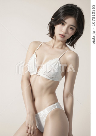 セクシーな下着姿の女性のポートレート（AI生成画像） 107810565