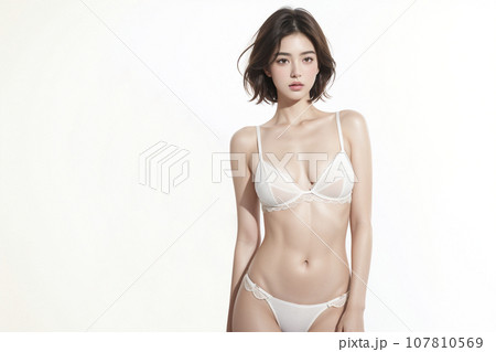 セクシーな下着姿の女性のポートレート（AI生成画像） 107810569
