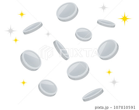 降り注ぐ銀貨のイメージ 降り注ぐ銀貨のイメージ 107810591