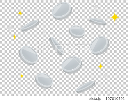 降り注ぐ銀貨のイメージ 降り注ぐ銀貨のイメージ 107810591