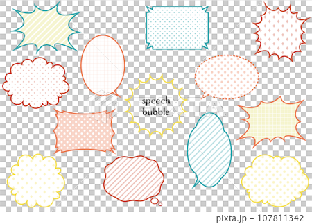 Simple speech bubble set Simple speech bubble set 107811342