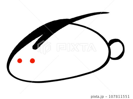 目の赤いウサギのイラスト 107811551