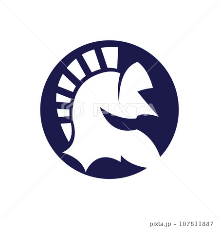 Spartan Logo Design, Vector VIking Guardian Fighter, Simple Greek Warrior Helmet Spartan Logo Design, Vector VIking Guardian Fighter, Simple Greek Warrior Helmet 107811887