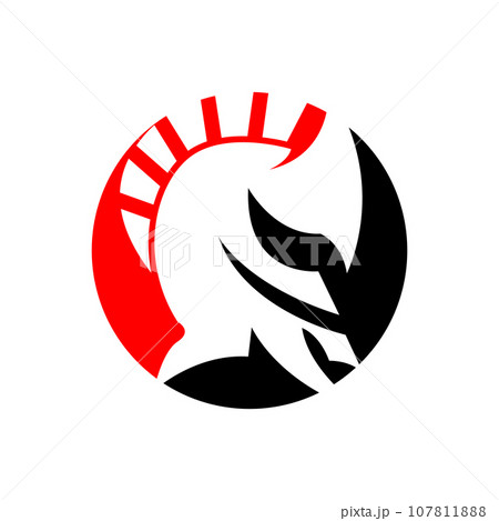 Spartan Logo Design, Vector VIking Guardian Fighter, Simple Greek Warrior Helmet Spartan Logo Design, Vector VIking Guardian Fighter, Simple Greek Warrior Helmet 107811888