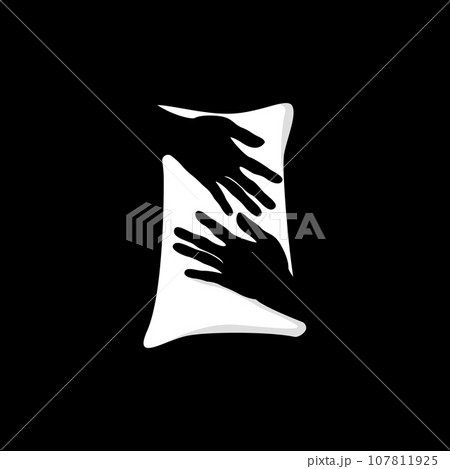 Pillow Logo, Bed and Sleep Design, Vector Illustration of Dream Icon Pillow Logo, Bed and Sleep Design, Vector Illustration of Dream Icon 107811925