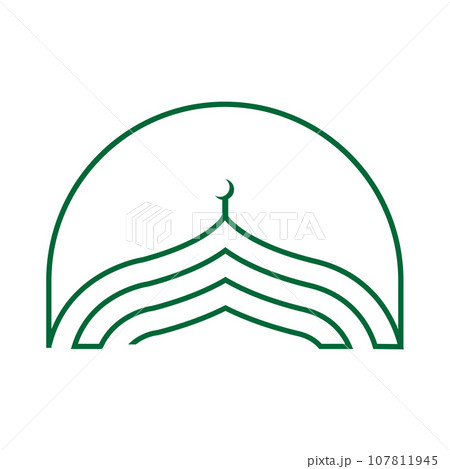Mosque Logo, Islamic Worship Design, Eid Al Fitr Mosque Building Vector Icon Template, Ramadan, Eid Al Adha 107811945