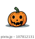 happy halloween pumpkin with eyes 107812131