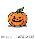 pumpkin with green eyes 107812132