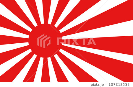 日章旗のシンプルなイラストアイコン 日章旗のシンプルなイラストアイコン 107812552
