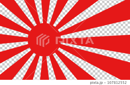 旭日旗簡單插圖圖標 旭日旗簡單插圖圖標 107812552