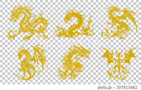 【年賀状】辰年(ドラゴン)イラスト素材 黄 (AI生成画像) 【年賀状】辰年(ドラゴン)イラスト素材 黄 (AI生成画像) 107813862