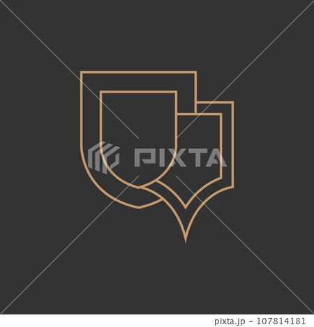Shield Logo, Antivirus Protection Security Vector, Simple Gaming Logo Shield Design 107814181