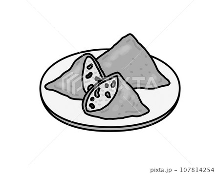 いただき・郷土料理・鳥取県・モノクロ 107814254