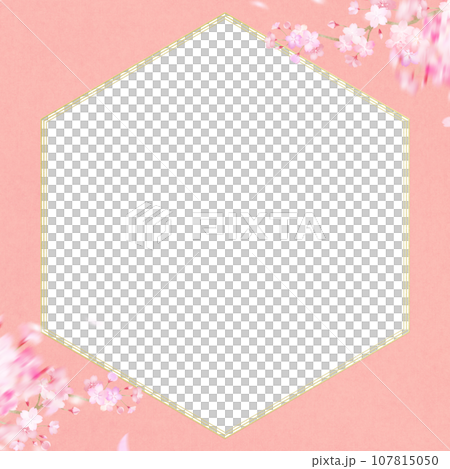Japanese paper and cherry blossom frame material 107815050