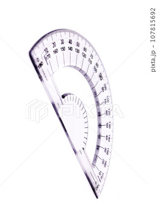 Protecter maths isolated on white background with selective focus Protecter maths isolated on white background with selective focus 107815692