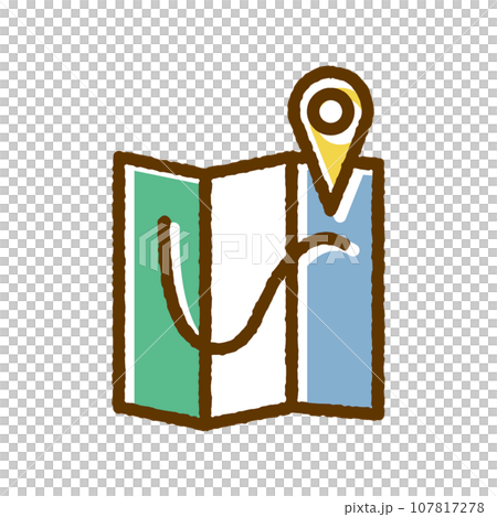地図　キャンプ　登山　アイコン 107817278
